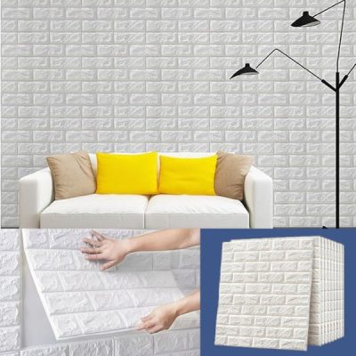 (5 pezzi) Carta da parati autoadesiva in mattoni con motivo 3D | BRICKSBY