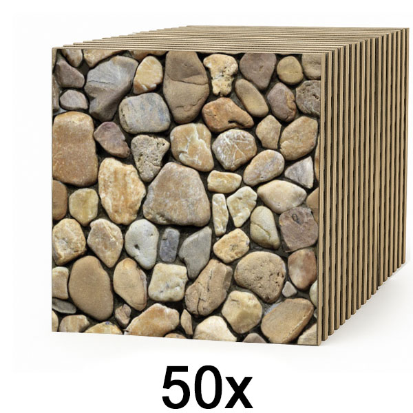 5x Piastrelle da parete 3D effetto pietra – stacca e attacca | STONEBLOCKS