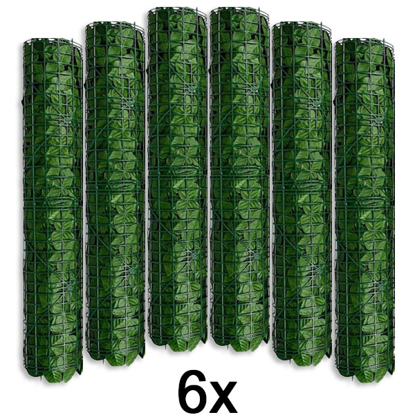 6x Pannello privacy con foglie artificiali | LEAFPANEL