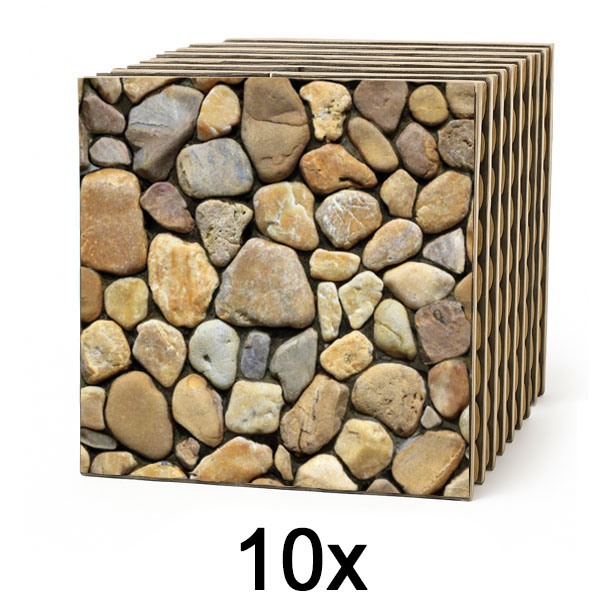 1x Piastrelle da parete 3D effetto pietra – stacca e attacca | STONEBLOCKS