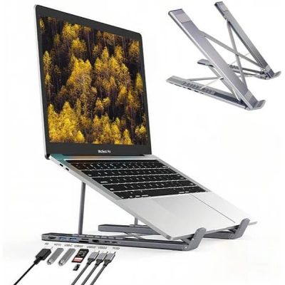 Supporto per laptop all'altezza degli occhi - 8 porte | LAPDOCKX